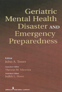 Geriatric Mental Health Disaster and Emergency Preparedness