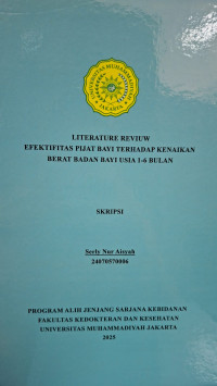 Image of EFEKTIVITAS PIJAT BAYI TERHADAP KENAIKKAN BERAT BADAN BAYI USIA 1-6 BULAN  LITERATUR REVIEW