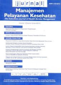 Jurnal Manajemen Pelayanan Kesehatan: The Indonesian Journal of Health Service Management
